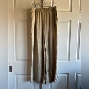 Zara Wide Leg Linen Pants with Pockets
